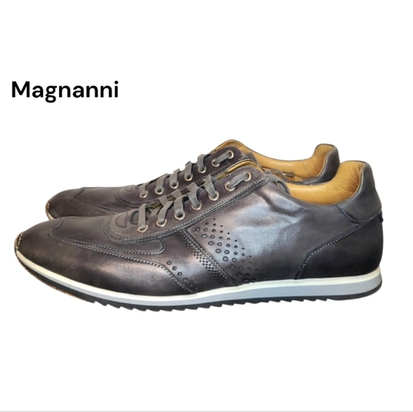 Magnanni Other - Magnanni Cristian Christian Gray Leather Casual Dress Sneaker Shoe Spain Men 13